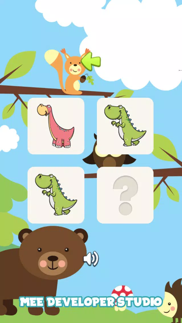 Dinosaur pet Flashcard Puzzle应用截图