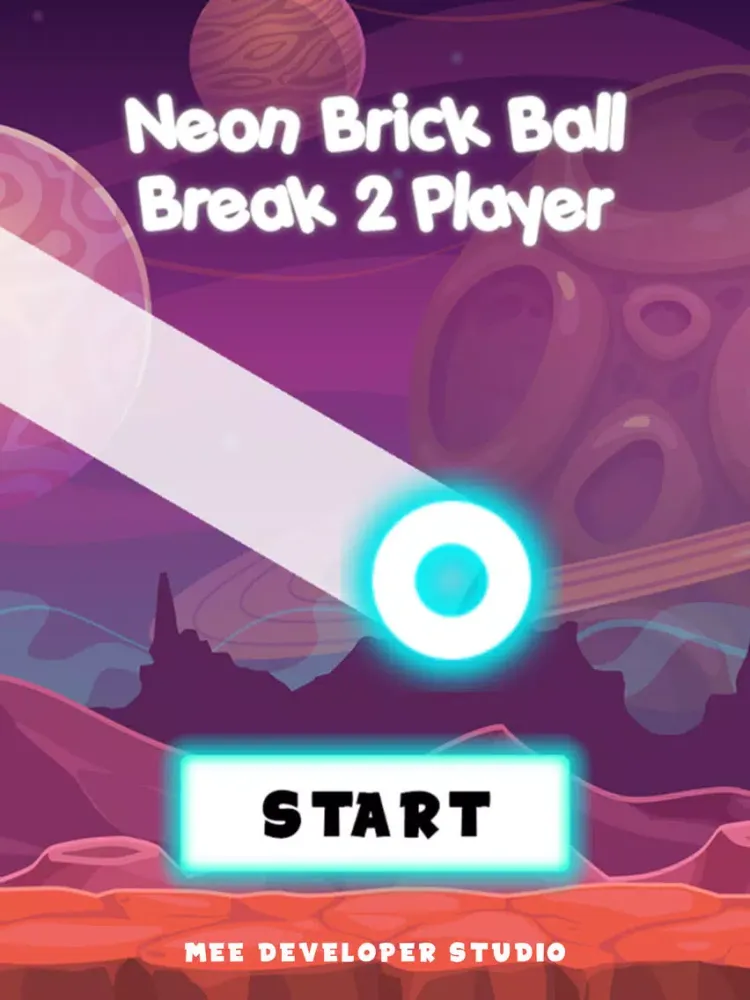 Tangkapan skrin Neon Brick Ball Break 2 Player iPad 