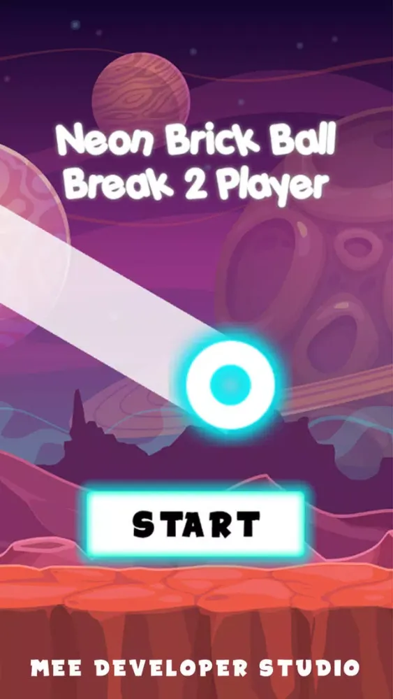 Tangkapan skrin Neon Brick Ball Break 2 Player
