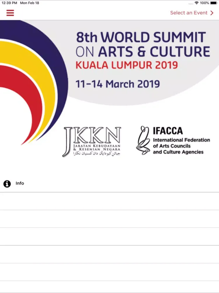 Скриншоты World Summit on Arts & Culture iPad 