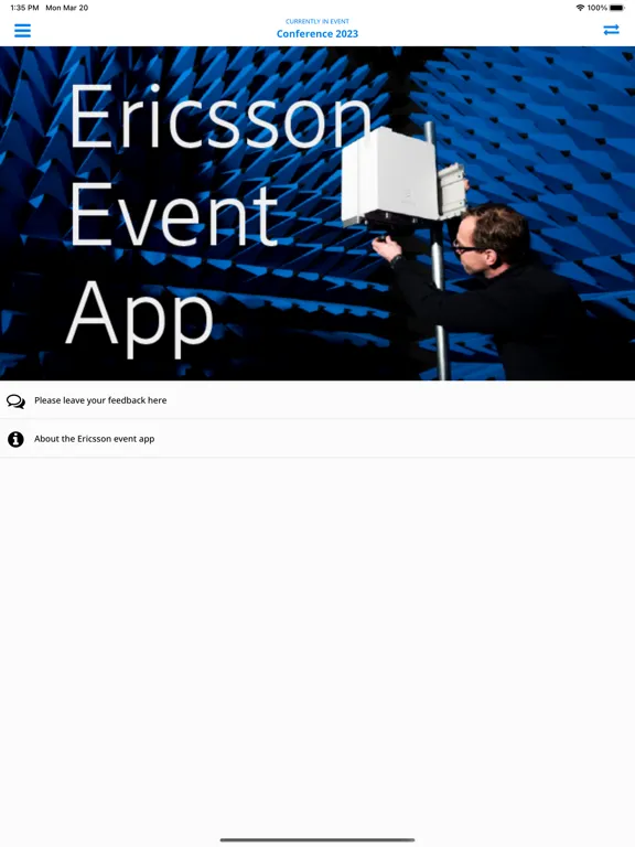 Ericsson Events iPad  스크린샷