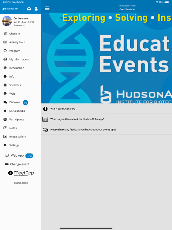 HudsonAlpha Education Events iPad  スクリーンショット