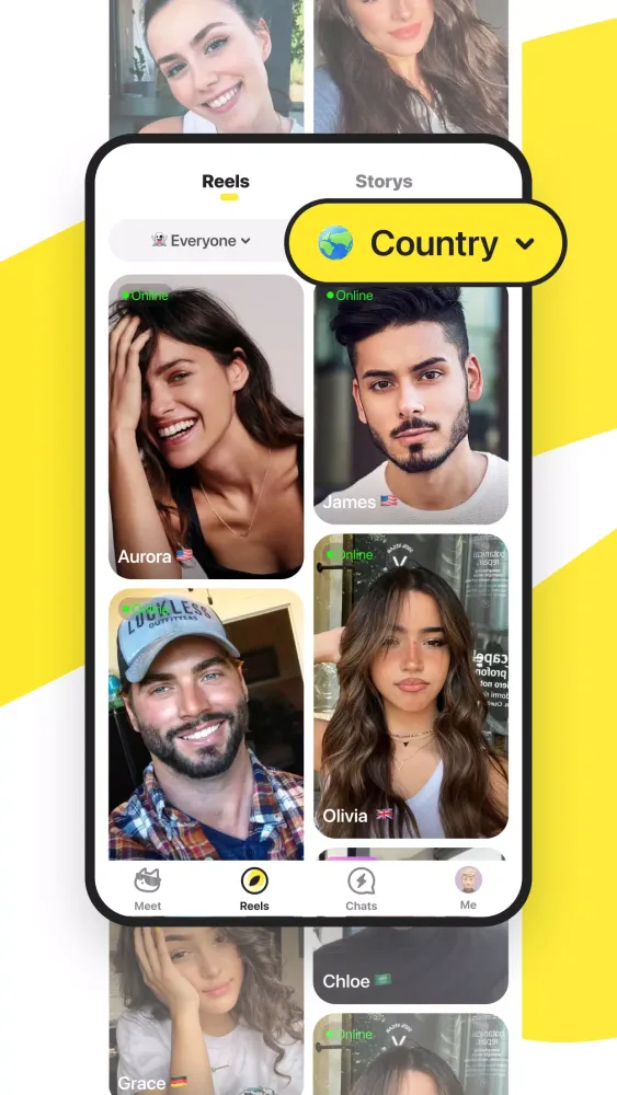 Tangkapan layar Meet Now: Strangers Video Chat