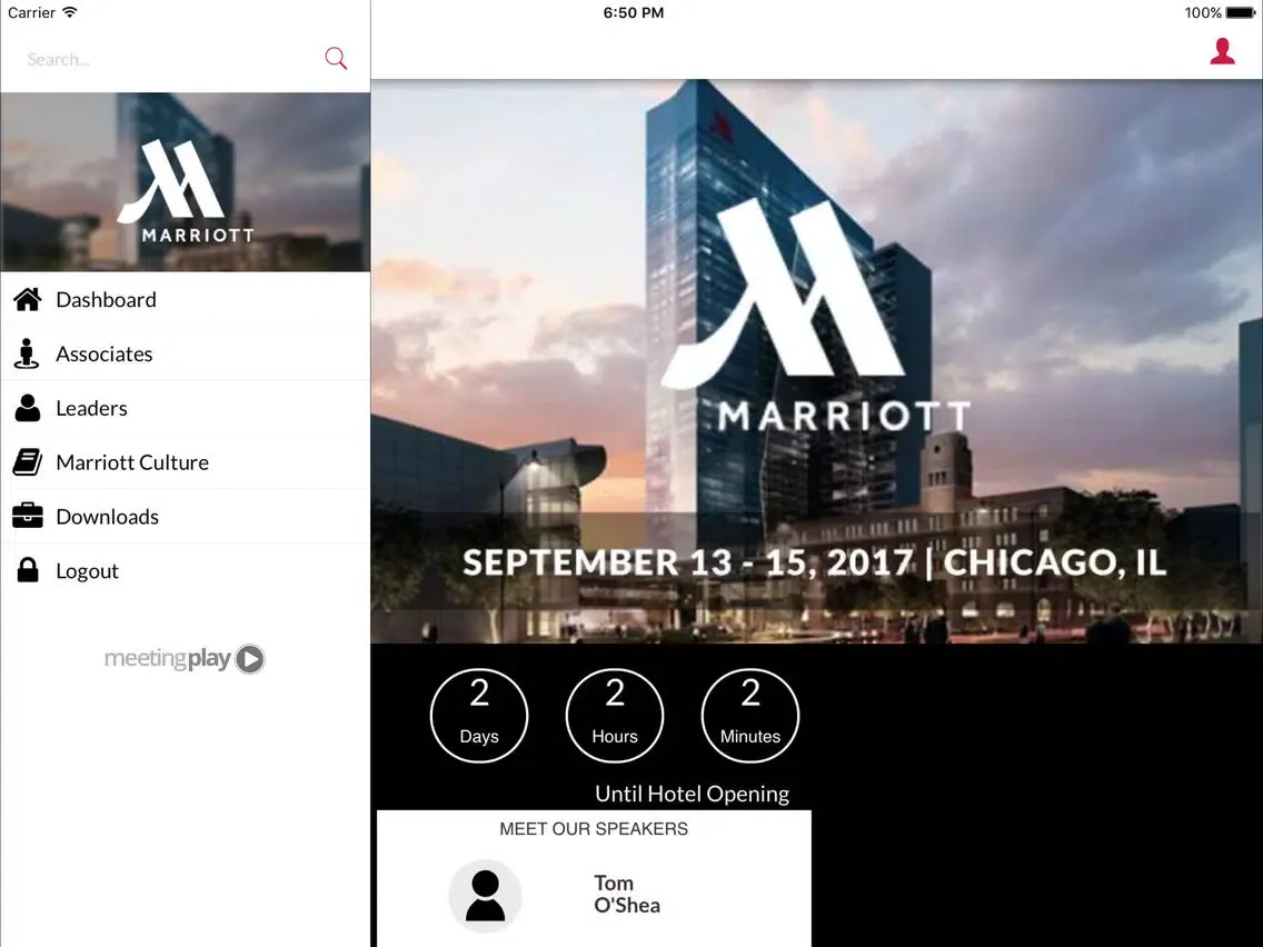 Hotel Openings and Transitions – Chicago Marriott iPad  Screenshots
