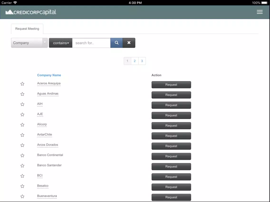 Credicorp XVI Andean iPad  Screenshots