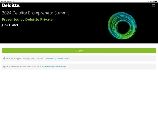 Deloitte Entrepreneur Summit iPad 應用截圖