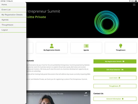 Deloitte Entrepreneur Summit iPad 應用截圖