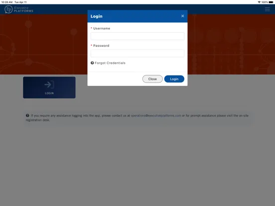 Executive Platforms iPad  Screenshots