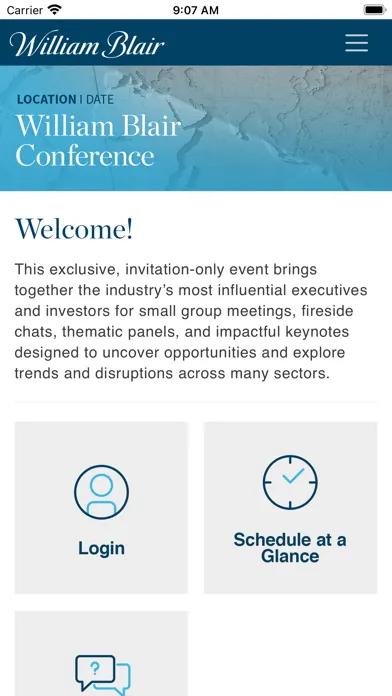William Blair Conferences Screenshots