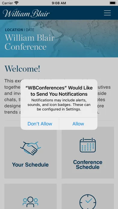 William Blair Conferences Screenshots