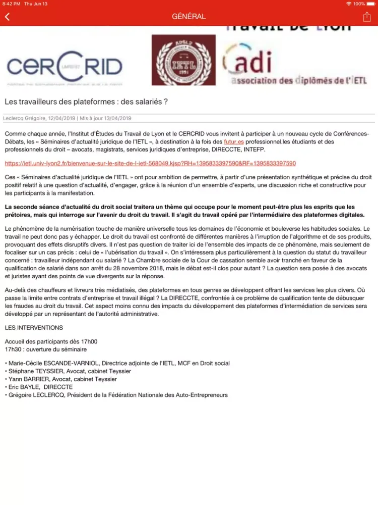 Скриншоты Toute l’actu de l’Ubérisation iPad 