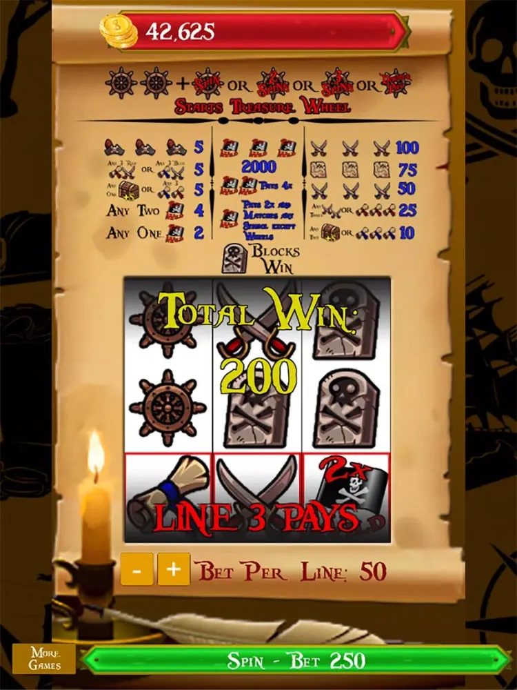 Captures d'écran de Pirate Wheel Slots iPad 