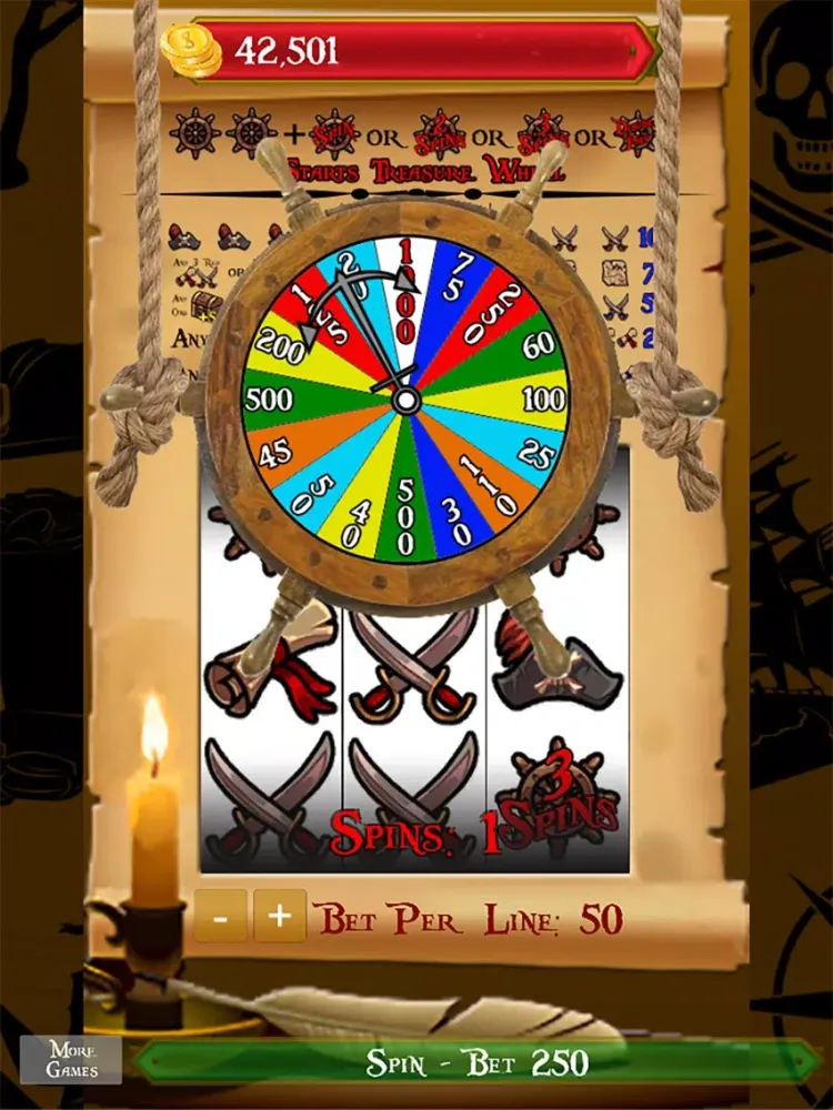 Captures d'écran de Pirate Wheel Slots iPad 
