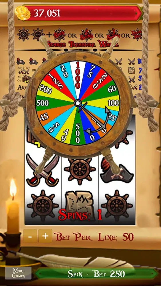 Captures d'écran de Pirate Wheel Slots