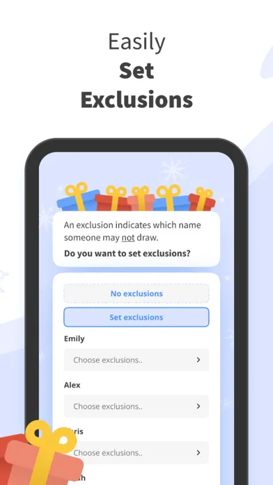 ภาพหน้าจอของ drawnames | Secret Santa app