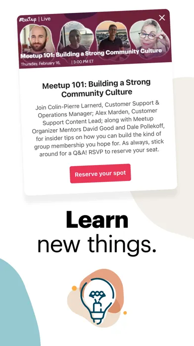 Скриншоты Meetup: Social Events & Groups