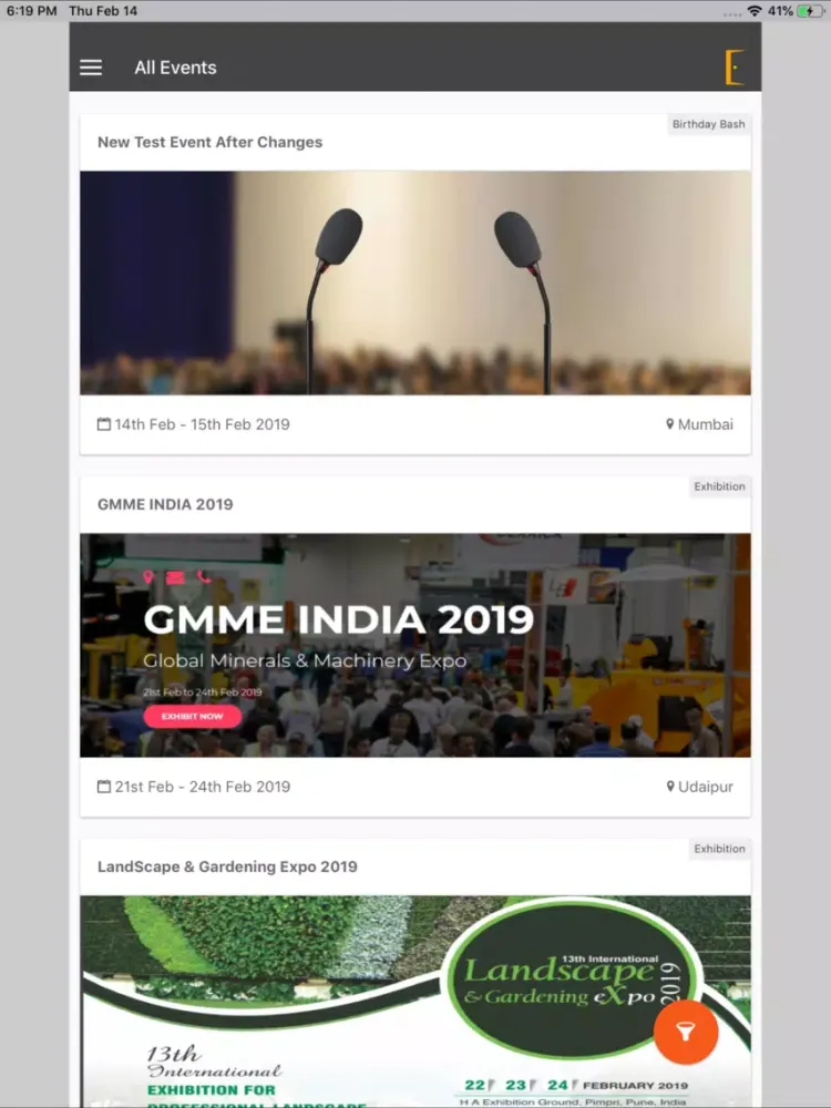 MyEventGateway iPad  স্ক্রিনশট