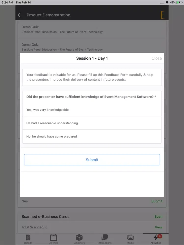 MyEventGateway iPad  স্ক্রিনশট