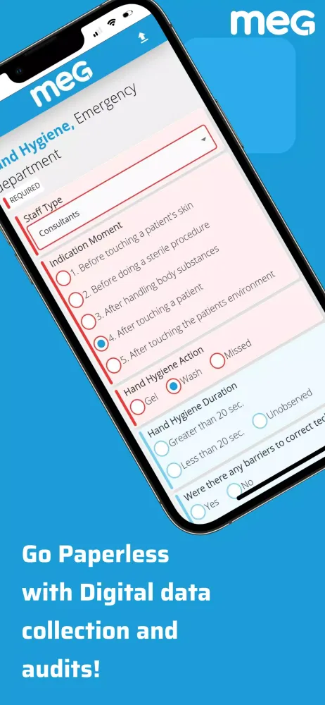 Capturas de pantalla de MEG | Healthcare Quality App