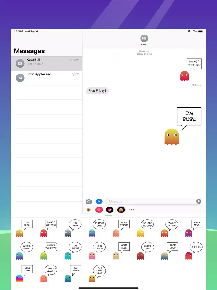 Tangkapan skrin Ghost Status Animated Stickers iPad 
