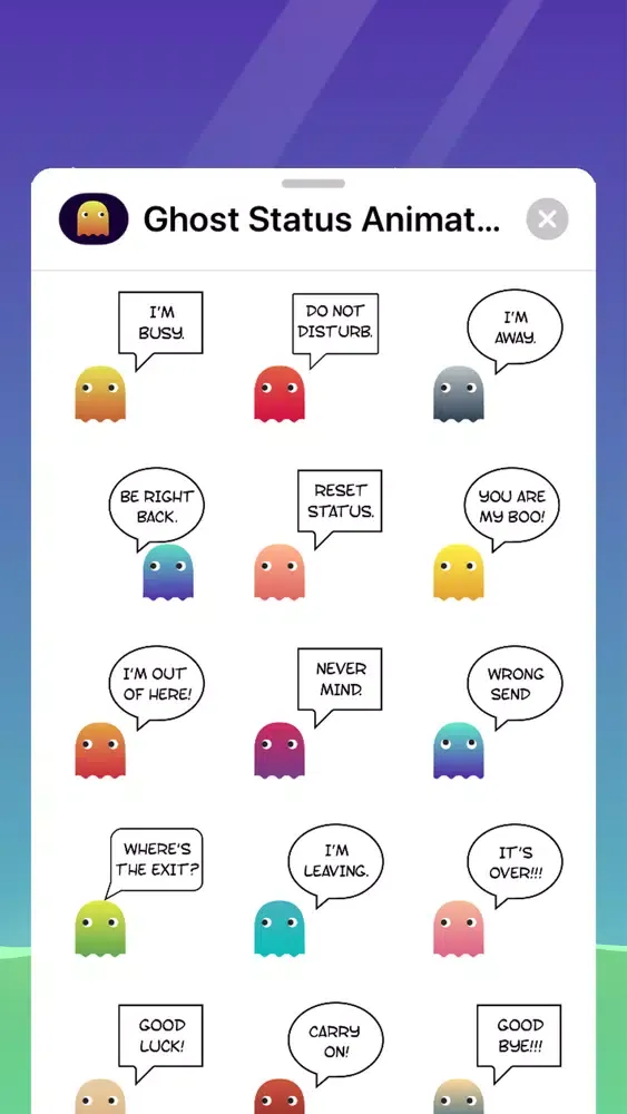 Tangkapan skrin Ghost Status Animated Stickers