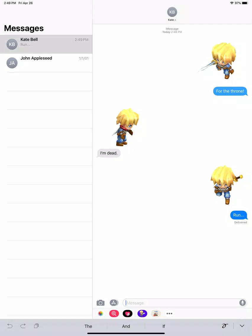 Tangkapan layar Knight in Shining Armour iPad 