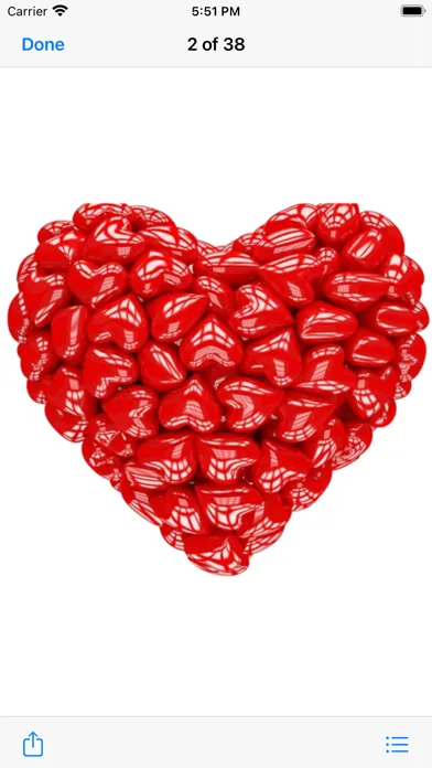 Capturas de tela do 3D Loving Heart Stickers Pack