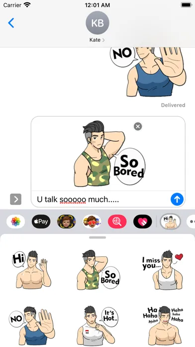Capturas de pantalla de It's Men Time Stickers Pack