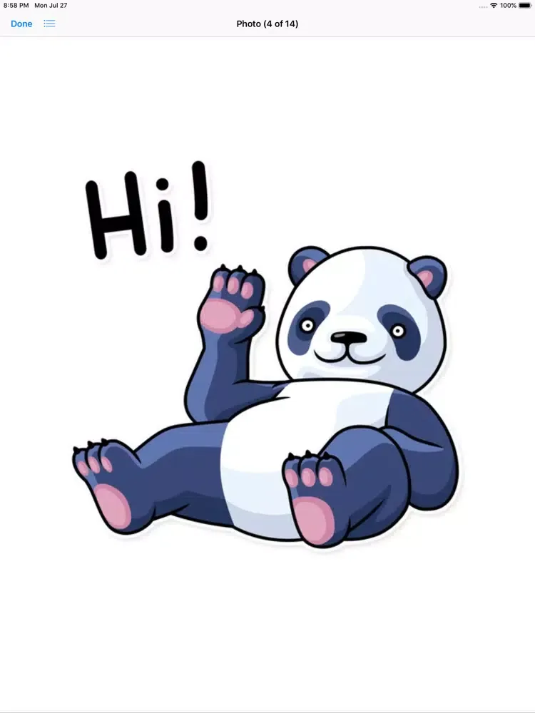 Fluffy Lazy Panda Stickers iPad  স্ক্রিনশট