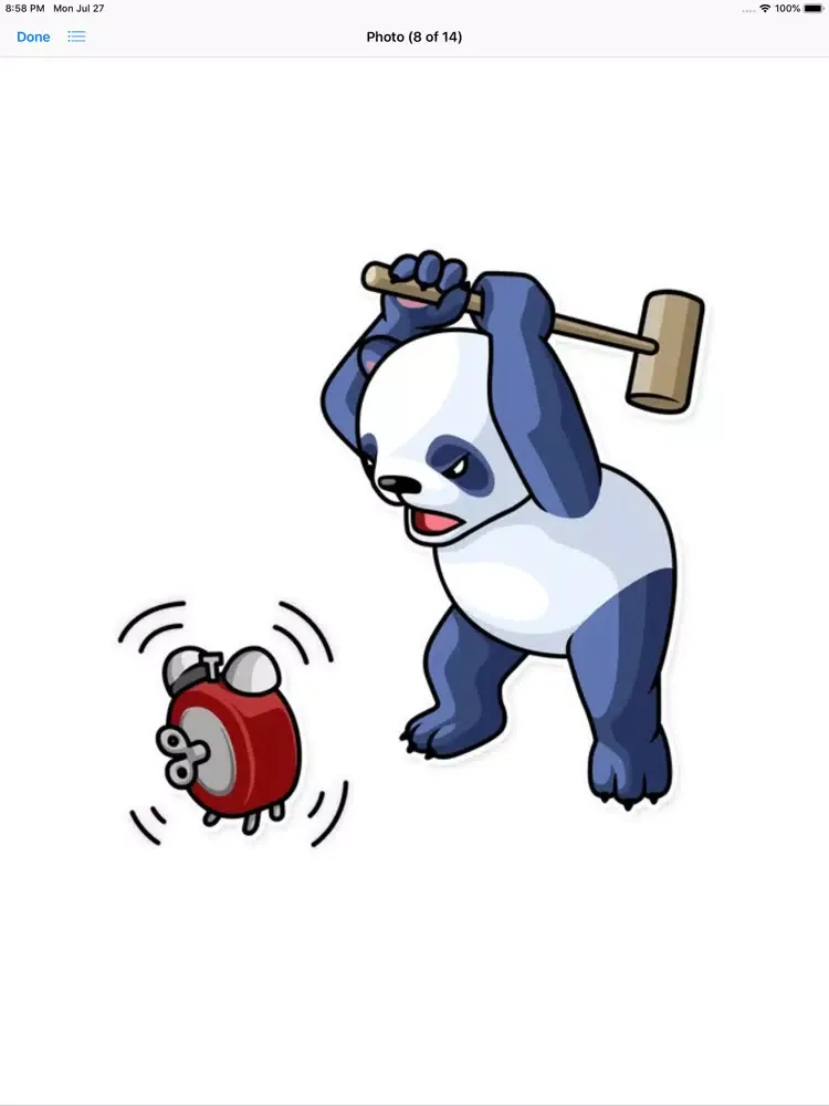 Fluffy Lazy Panda Stickers iPad  স্ক্রিনশট