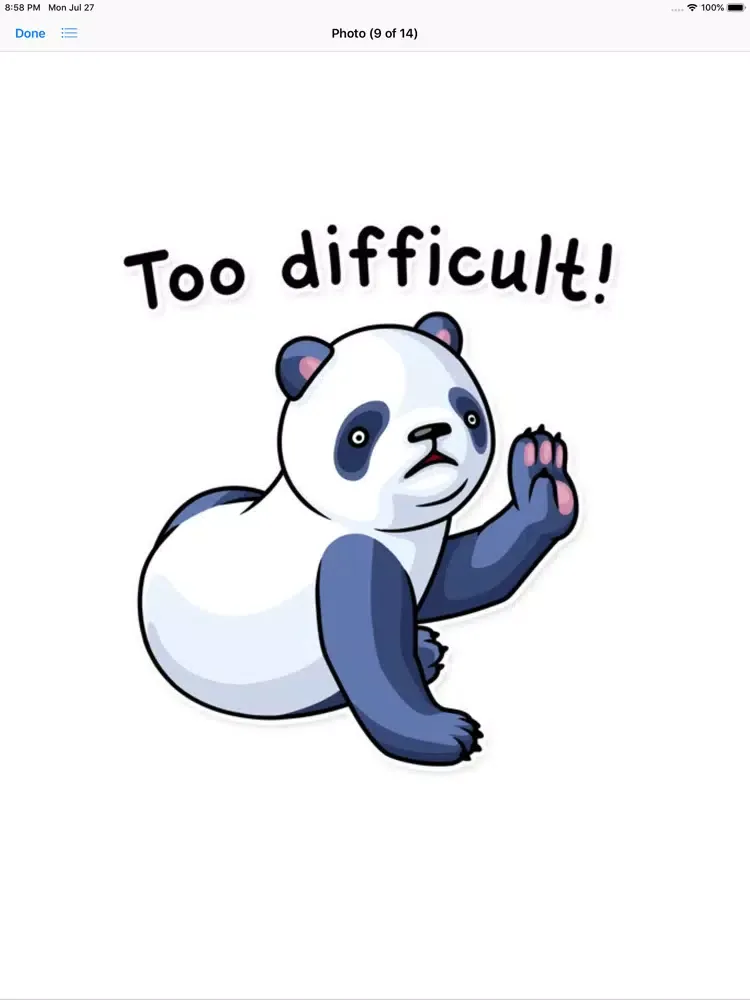 Fluffy Lazy Panda Stickers iPad  স্ক্রিনশট