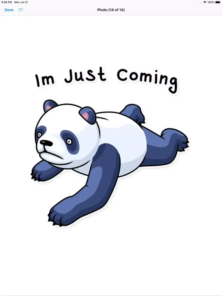 Fluffy Lazy Panda Stickers iPad  স্ক্রিনশট