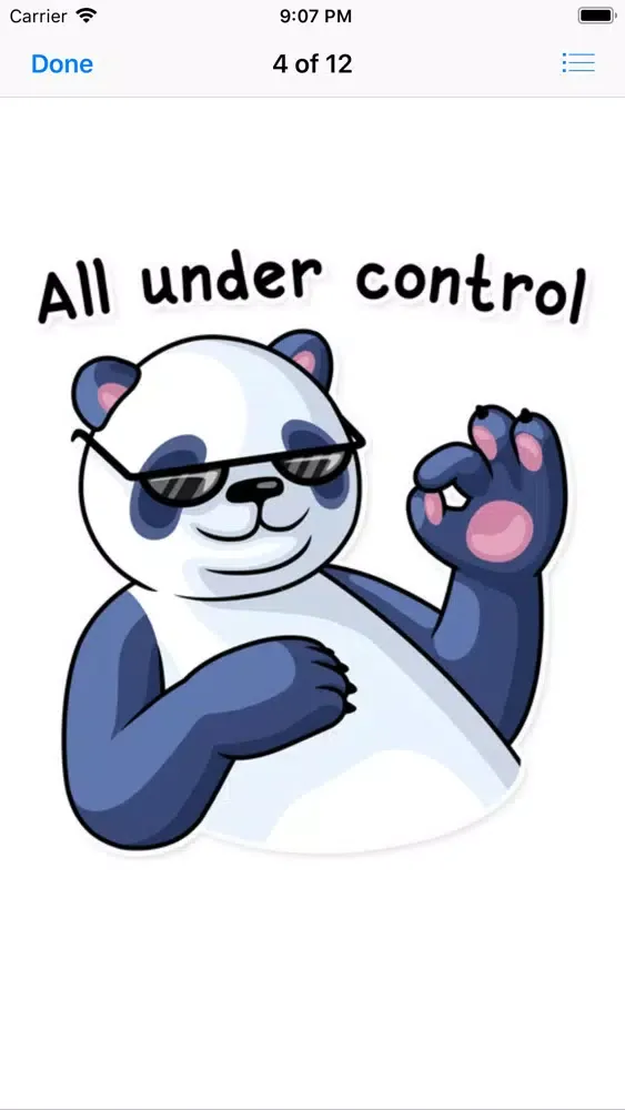 Fluffy Lazy Panda Stickers স্ক্রিনশট