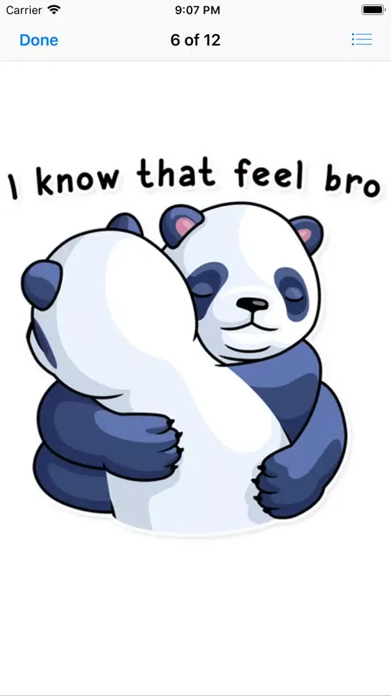 Fluffy Lazy Panda Stickers স্ক্রিনশট