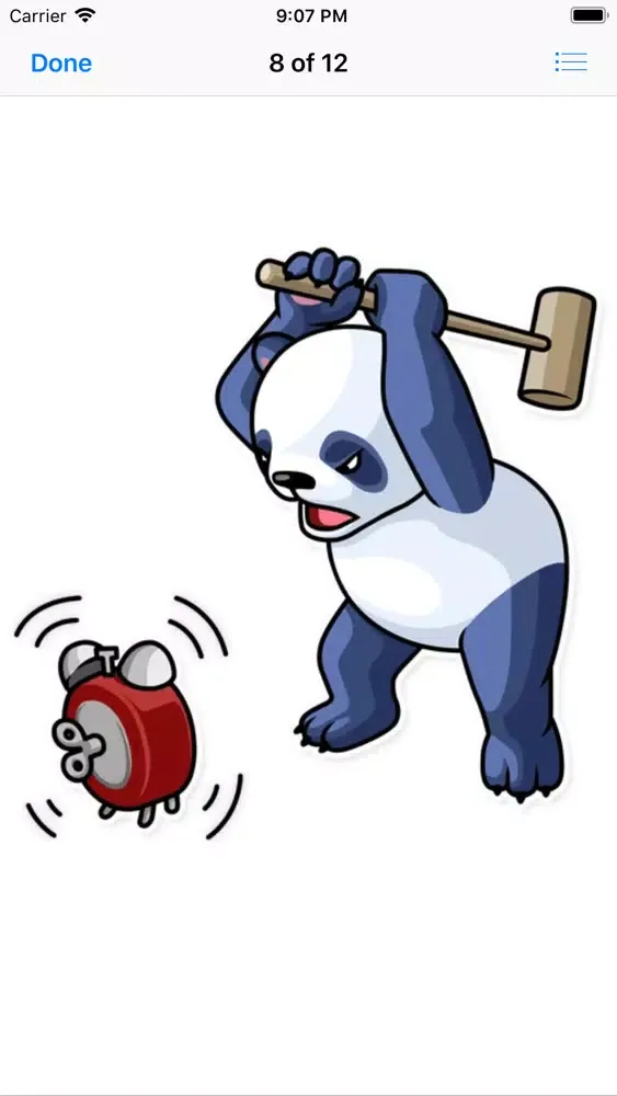 Fluffy Lazy Panda Stickers স্ক্রিনশট