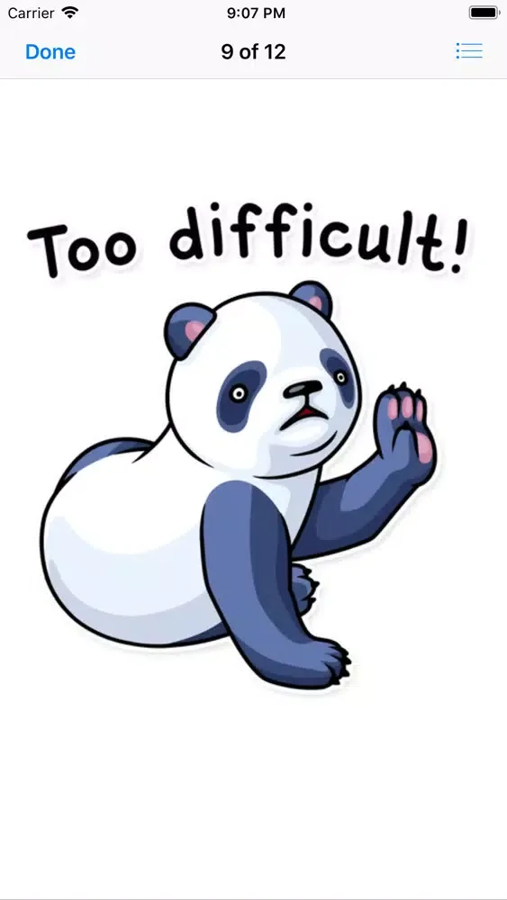 Fluffy Lazy Panda Stickers স্ক্রিনশট