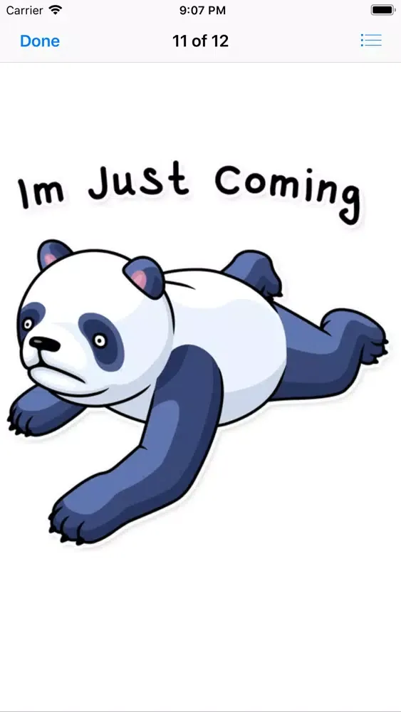 Fluffy Lazy Panda Stickers স্ক্রিনশট
