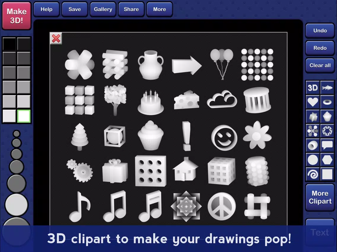 Ảnh chụp màn hình của Draw 3D! Pro iPad 