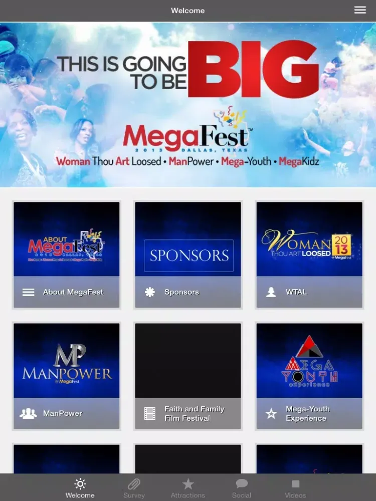 صور T.D. Jakes MegaFest Conference App iPad 