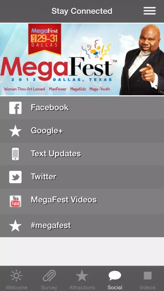 صور T.D. Jakes MegaFest Conference App