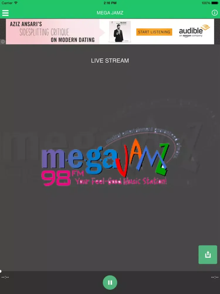 Mega Jamz 98Fm iPad 应用截图