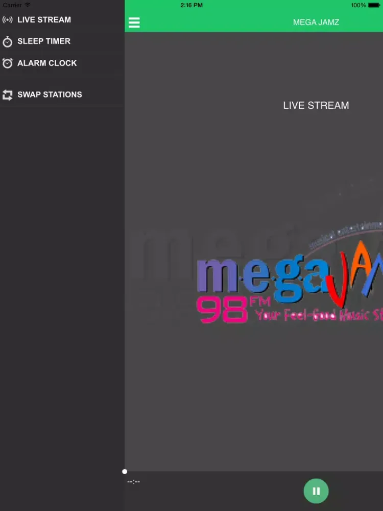 Mega Jamz 98Fm iPad 应用截图