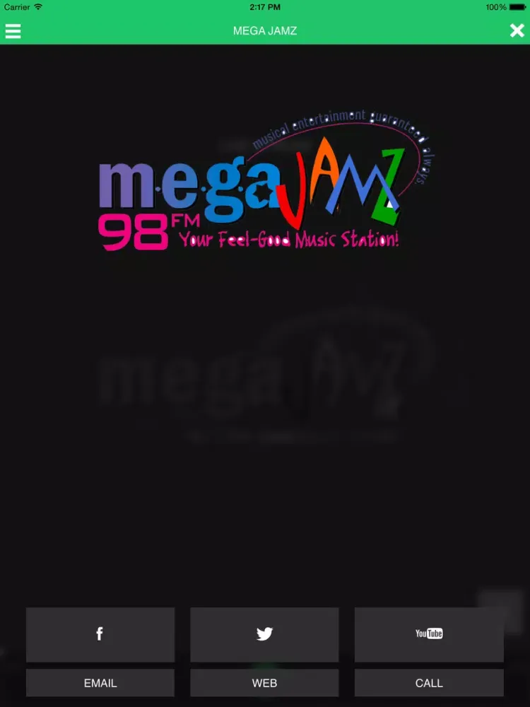 Mega Jamz 98Fm iPad 应用截图