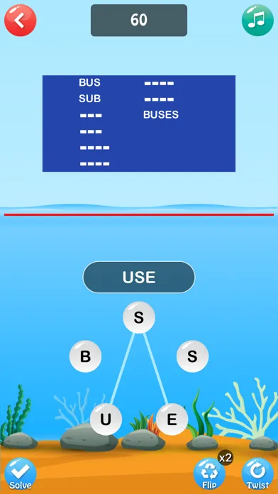 Bubbleword سکرین شاٹس