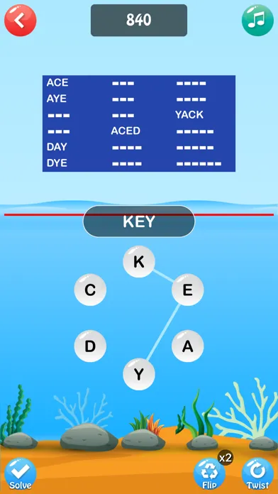 Bubbleword سکرین شاٹس