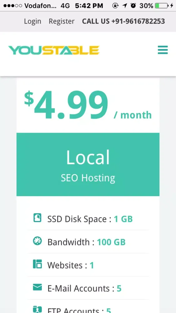Tangkapan skrin Website Design, Hosting & SEO