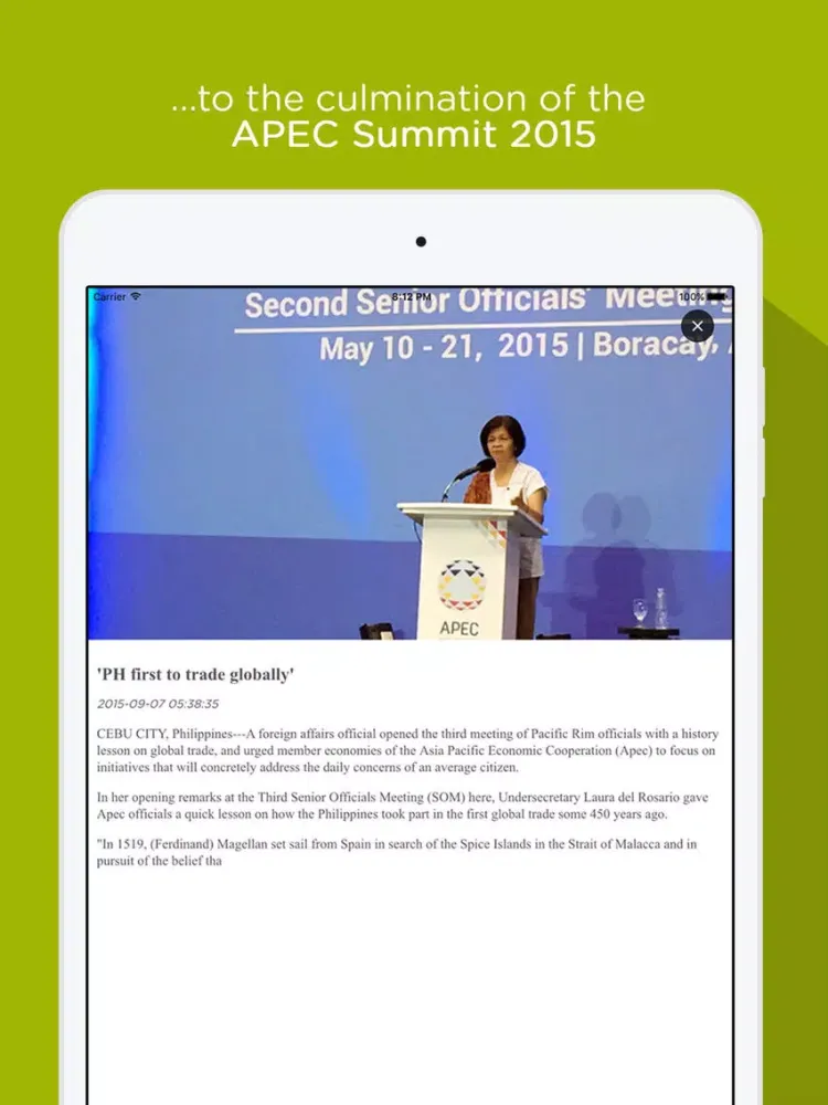 APEC 2015 Inquirer Coverage iPad  Ekran Görüntüleri