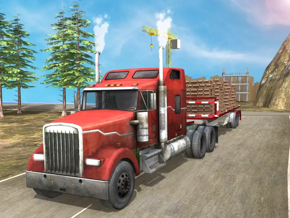 Cargo Truck Parking n Driving on Road of Bones iPad  Screenshots