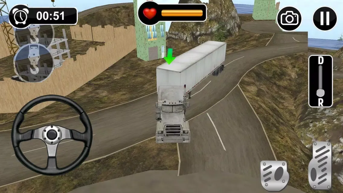 Cargo Truck Parking n Driving on Road of Bones Screenshots