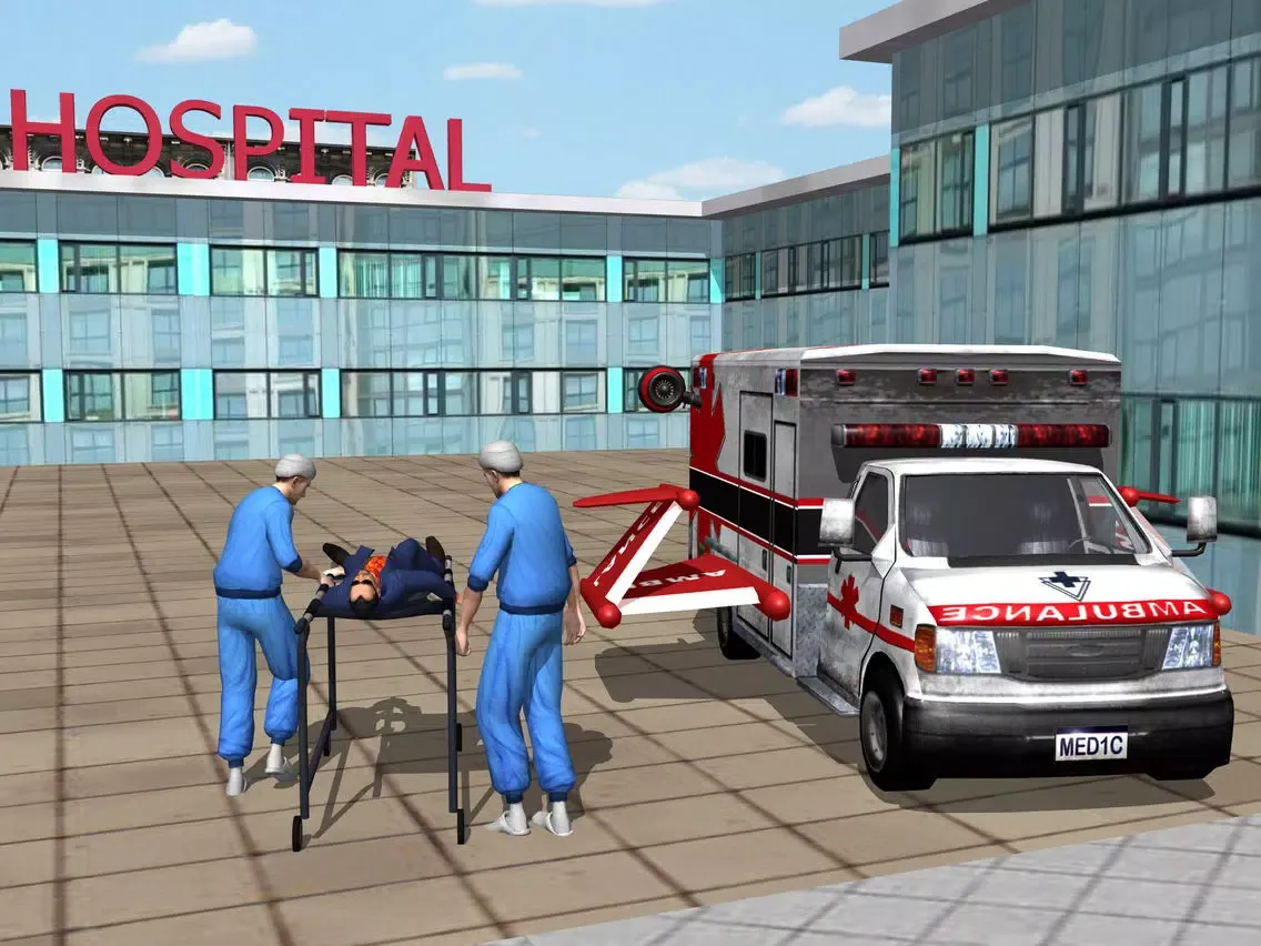 Flying Dr.Parking Ambulance Simulator 3D iPad  سکرین شاٹس
